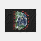 レトロ信じトレイン北極表現極すべてA フリースブランケット (正面(横))