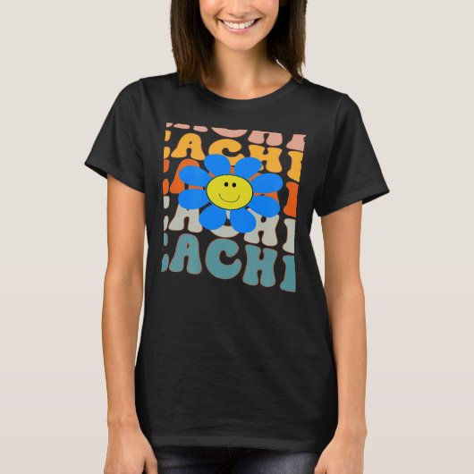 レトロ先生のダイジーカラフルな学校用品 3 Tシャツ (正面)