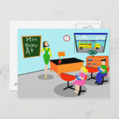 レトロ先生はがき ポストカード (正面/裏面)