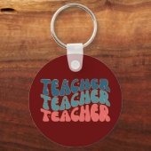 レトロ先生カラフル学校 キーホルダー (正面)