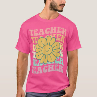 レトロ先生サンデイジーカラフル – エレメンタリーシュオ Tシャツ