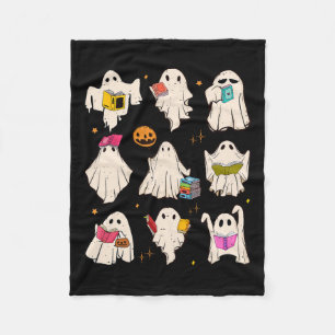 レトロ先生ハロウィン幽霊読もっとブックテアック フリースブランケット
