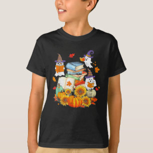 レトロ先生ハロウィン幽霊読もっとブックテアック Tシャツ