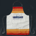 レトロ先生モダンの青い赤スタイリッシュいトートバッグプラ エプロン<br><div class="desc">レトロ先生、モダン青、赤、オレンジ、黄色の80代スタイリッシュのヴィンテージデザイン男性先生おもしろいギフト。</div>