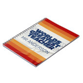 レトロ先生モダンブルースタイリッシュレッド ノートブック (左側)