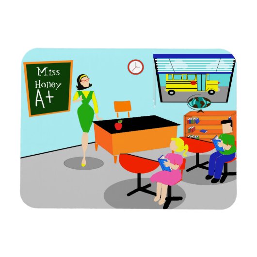 レトロ先生可撓磁石 マグネット (横)