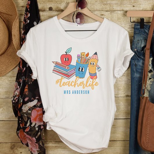 レトロ先生用シャツ#teacherlife tシャツ