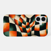 レトロ光学スパイラルスマホケース iPhone 16ケース (裏面横)