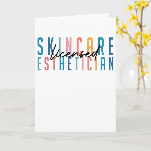 レトロ免許皮膚エステティシャン卒業 カード (黄色い花)