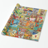 レトロ児童書包紙 ラッピングペーパー (アンロールド)