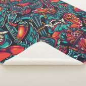 レトロ入れパターン シェルパブランケット (3/4)