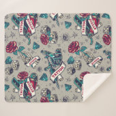 レトロ入れパターン シェルパブランケット (正面(横))