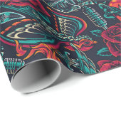 レトロ入れパターン ラッピングペーパー (ロールコーナー)