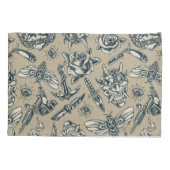 レトロ入れパターン 枕カバー (裏面-左)