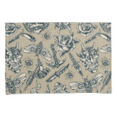 レトロ入れパターン 枕カバー (正面右)