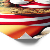 レトロ入れ墨の水着ピンアップ ポスター (角)