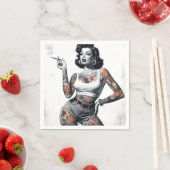 レトロ入れ墨 スタンダードカクテルナプキン (インサイチュ)