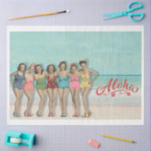 レトロ入浴美しいデコページティッシュペーパー 薄葉紙 (クラフト)