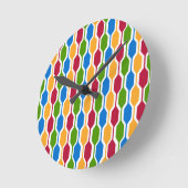 レトロ六角形 ラウンド壁時計 (傾斜)