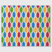 レトロ六角形 ラッピングペーパー (フラット)