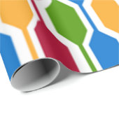 レトロ六角形 ラッピングペーパー (ロールコーナー)