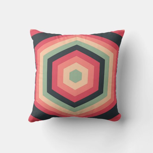 レトロ六角 クッション (裏面)