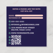 レトロ共有ザラブタイポグラフィクール配色 紹介カード (裏面)