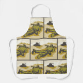 レトロ兵士および戦車 エプロン (正面)