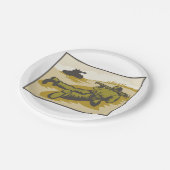 レトロ兵士および戦車 ペーパープレート (アングル)