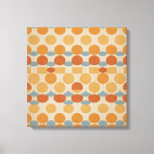 レトロ円とグリッド – 世紀半モダンば キャンバスプリント (正面)