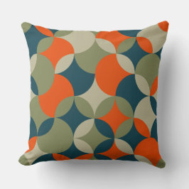 レトロ円の重なり装飾用クッション クッション