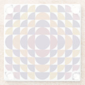 レトロ円コースター | 世紀半モダンば ガラスコースター (裏面)