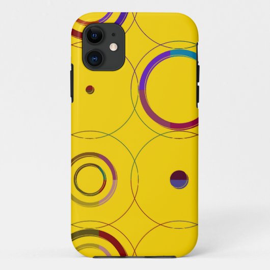 レトロ円シームレスパターン Case-Mate iPhoneケース (裏面)