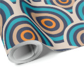 レトロ円パターン ラッピングペーパー (ロールコーナー)