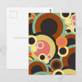 レトロ円パターン/レトロカラーパレット ポストカード (正面/裏面)