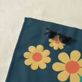 レトロ円弧フローラ名 ビーチタオル (インサイチュ)