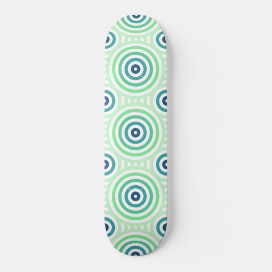 レトロ円形幾何学模様スケートボード スケートボード (正面)