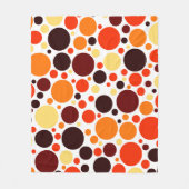 レトロ円形 フリースブランケット (正面)