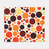 レトロ円形 フリースブランケット (正面(横))