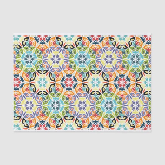 レトロ円抽象芸術パターンの分離 薄葉紙 (正面)