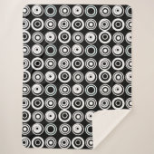 レトロ円白黒 シェルパブランケット (正面)