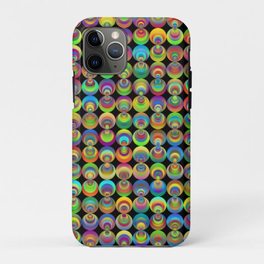 レトロ円 – 抽象芸術幾何学 Case-Mate iPhoneケース (裏面)