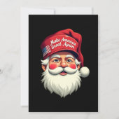 レトロ再びクリスマスを素晴らし作るトランプクリスマス 招待状 (正面)