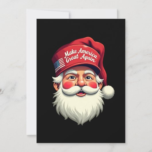 レトロ再びクリスマスを素晴らし作るトランプクリスマス 招待状 (正面)