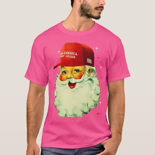レトロ再び素晴らしクリスマスを作る Tシャツ (正面)