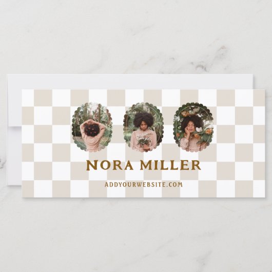 レトロ写真パタ市松模様にーンギフト券 (正面)