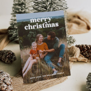 レトロ写真メリークリスマスカード シーズンカード