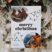 レトロ写真メリークリスマスカード シーズンカード