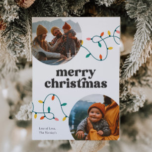 レトロ写真メリークリスマスカード シーズンカード