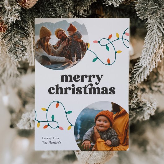 レトロ写真メリークリスマスカード シーズンカード